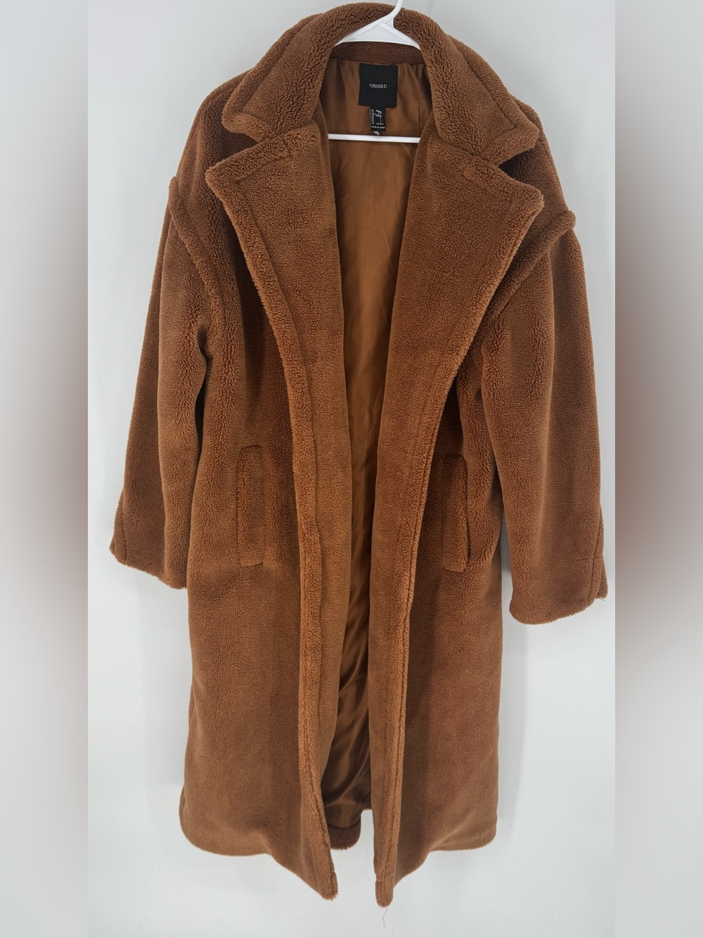 Forever 21 Brown Teddy Long Coat